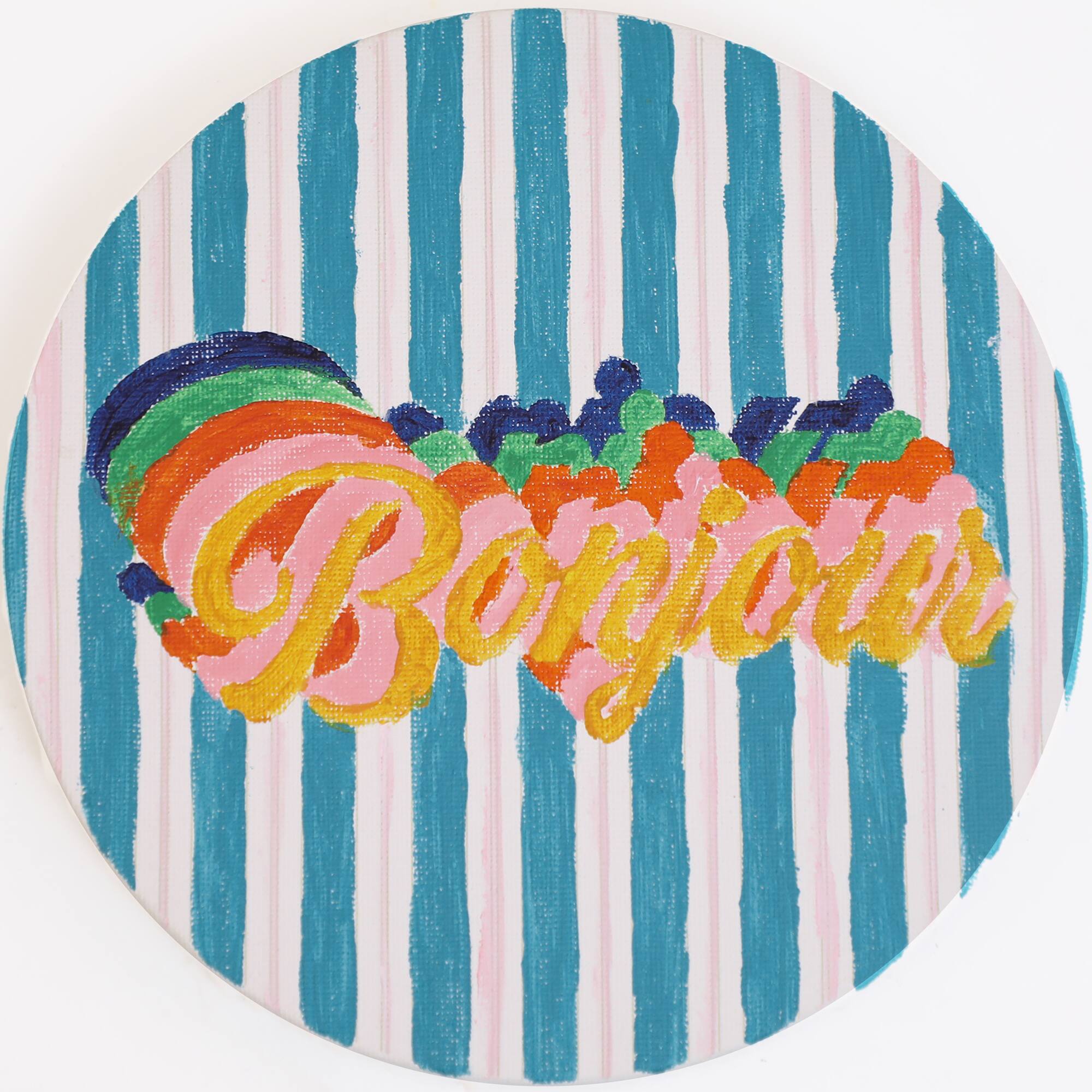 Jonathan Adler x Michaels 7" Round Bonjour Canvas Painting Kit